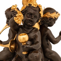 French 19th Century Louis XVI St. Ormolu And Patinated Bronze Centerpiece