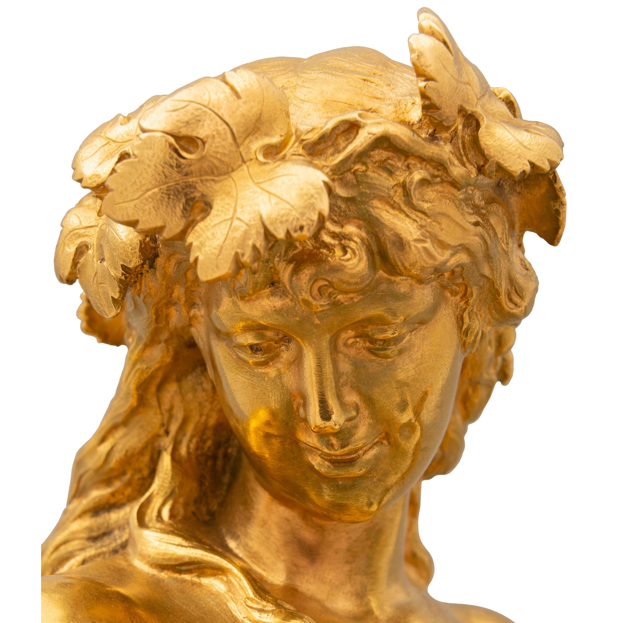 Französische Patinierte Goldbronze-Statue, 19. Jahrhundert Louis XVI im Angebot 1
