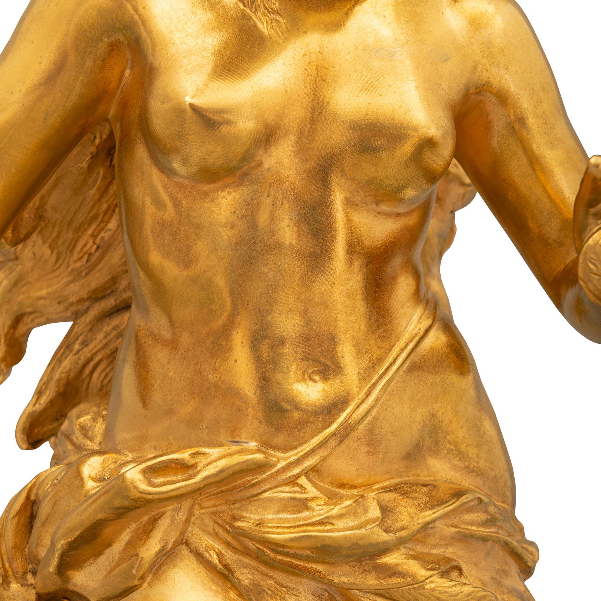 Französische Patinierte Goldbronze-Statue, 19. Jahrhundert Louis XVI im Angebot 2
