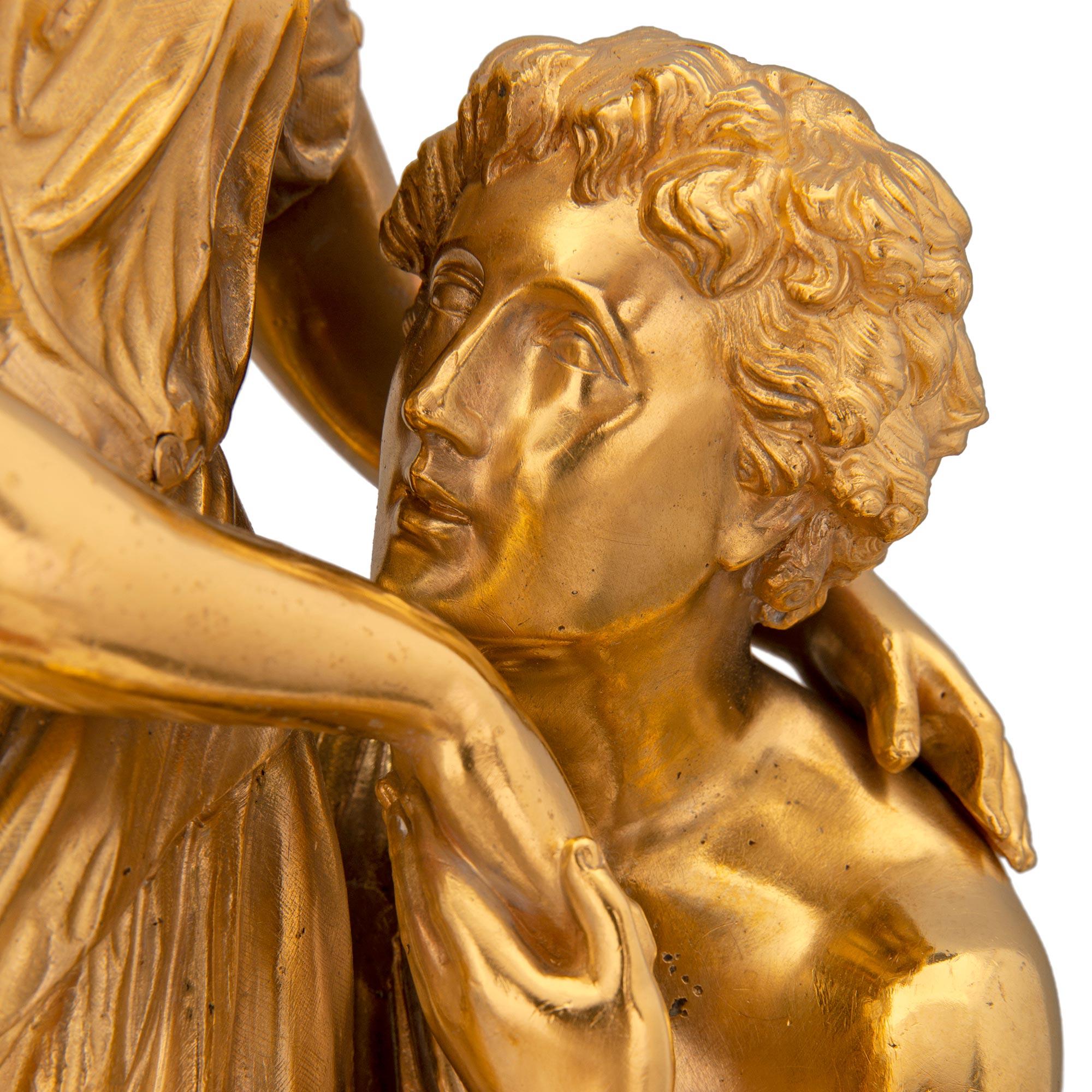 Französische Louis-XVI.-Statue aus Goldbronze und patinierter Bronze, 19. Jahrhundert im Angebot 4