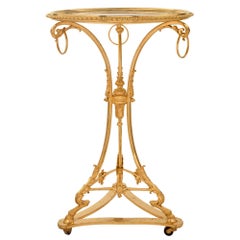 French 19th Century Louis XVI St. Ormolu and Porcelain Guéridon Side Table
