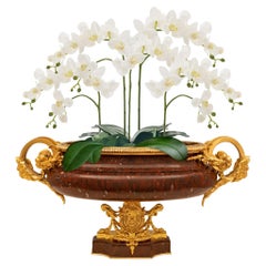 French 19th Century Louis XVI St. Ormolu and Rouge Griotte Marble Centerpiece