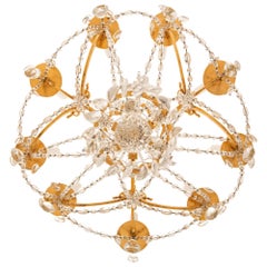 French 19th Century Louis XVI St. Ormolu & Baccarat Marie Antoinette Chandelier
