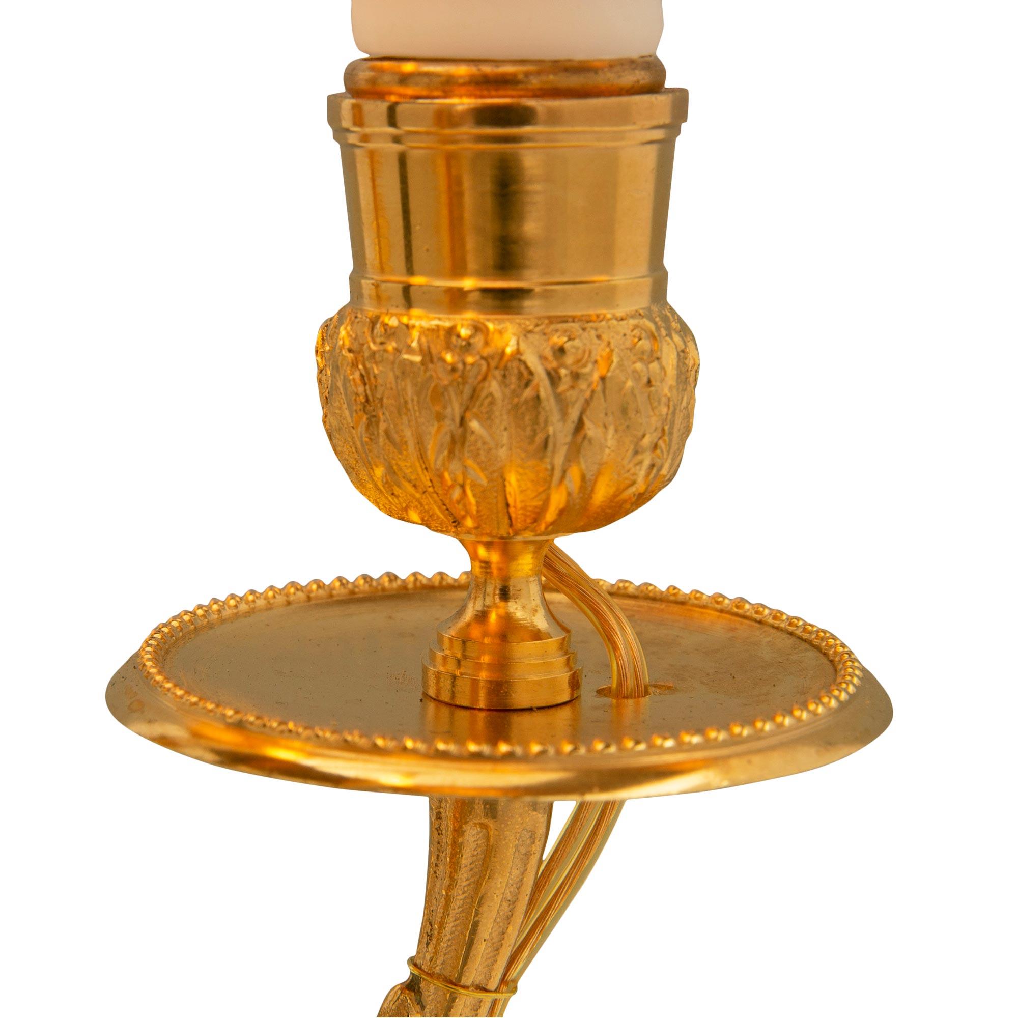 French 19th Century Louis XVI St. Ormolu Bouillotte Lamp For Sale 3