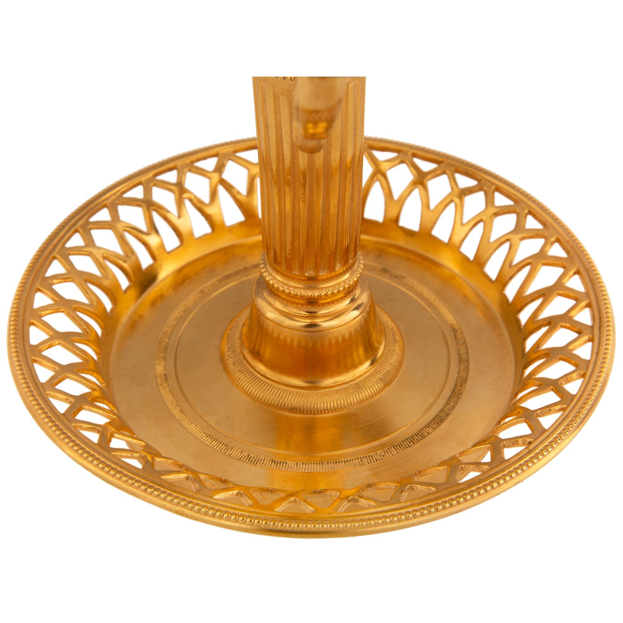 French 19th Century Louis XVI St. Ormolu Bouillotte Lamp 3