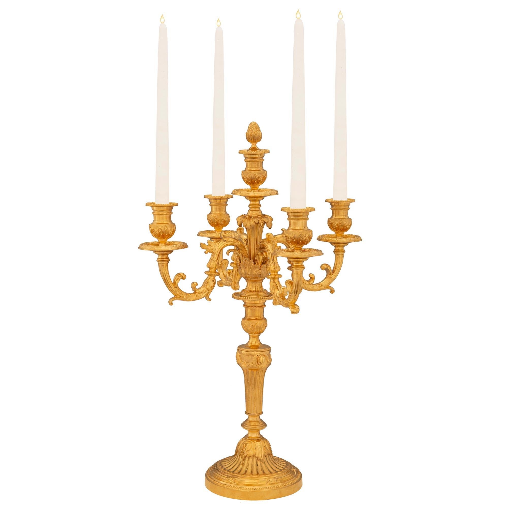 French 19th Century Louis XVI St. Ormolu Candelabras For Sale 1