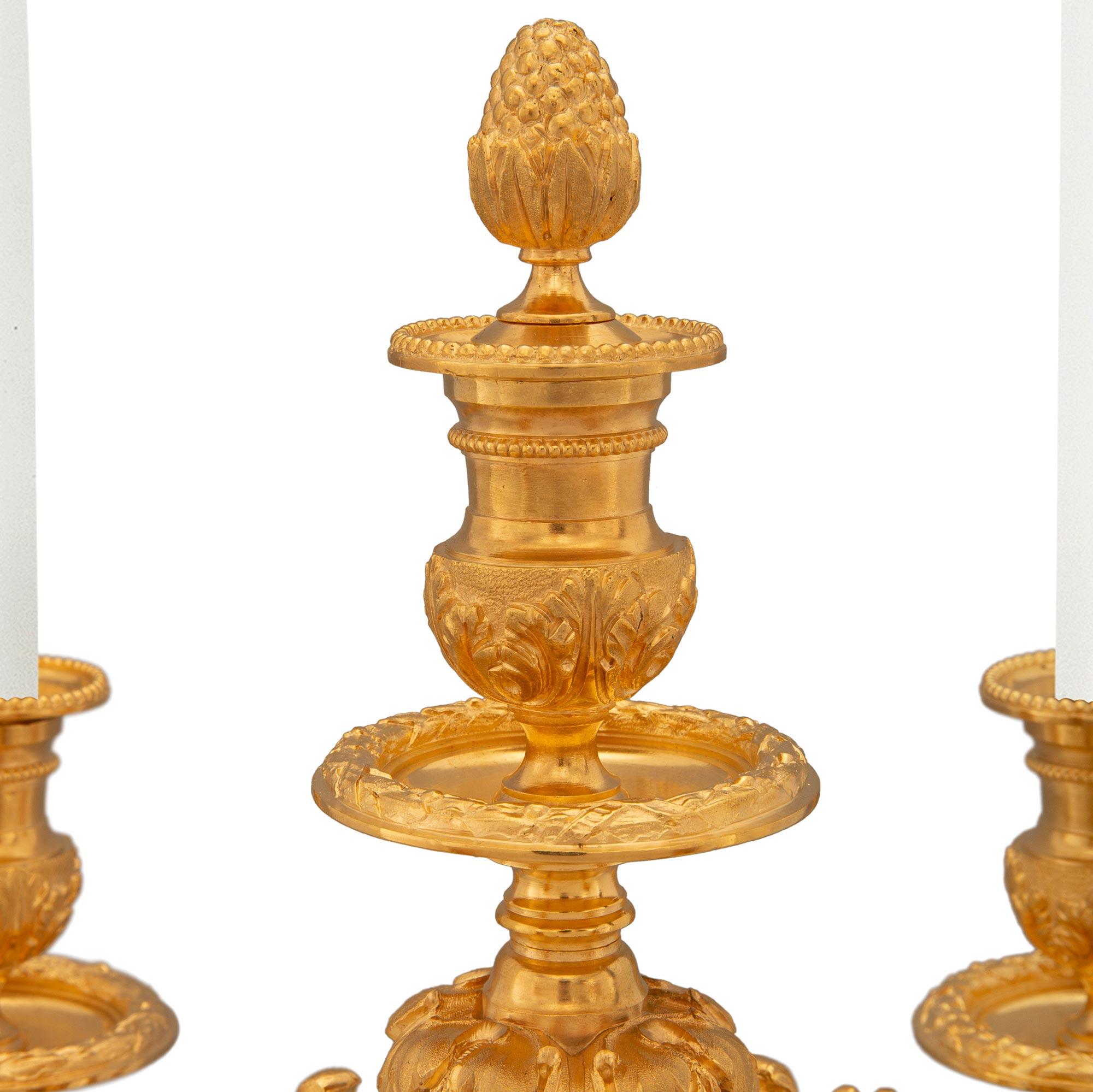 French 19th Century Louis XVI St. Ormolu Candelabras For Sale 2