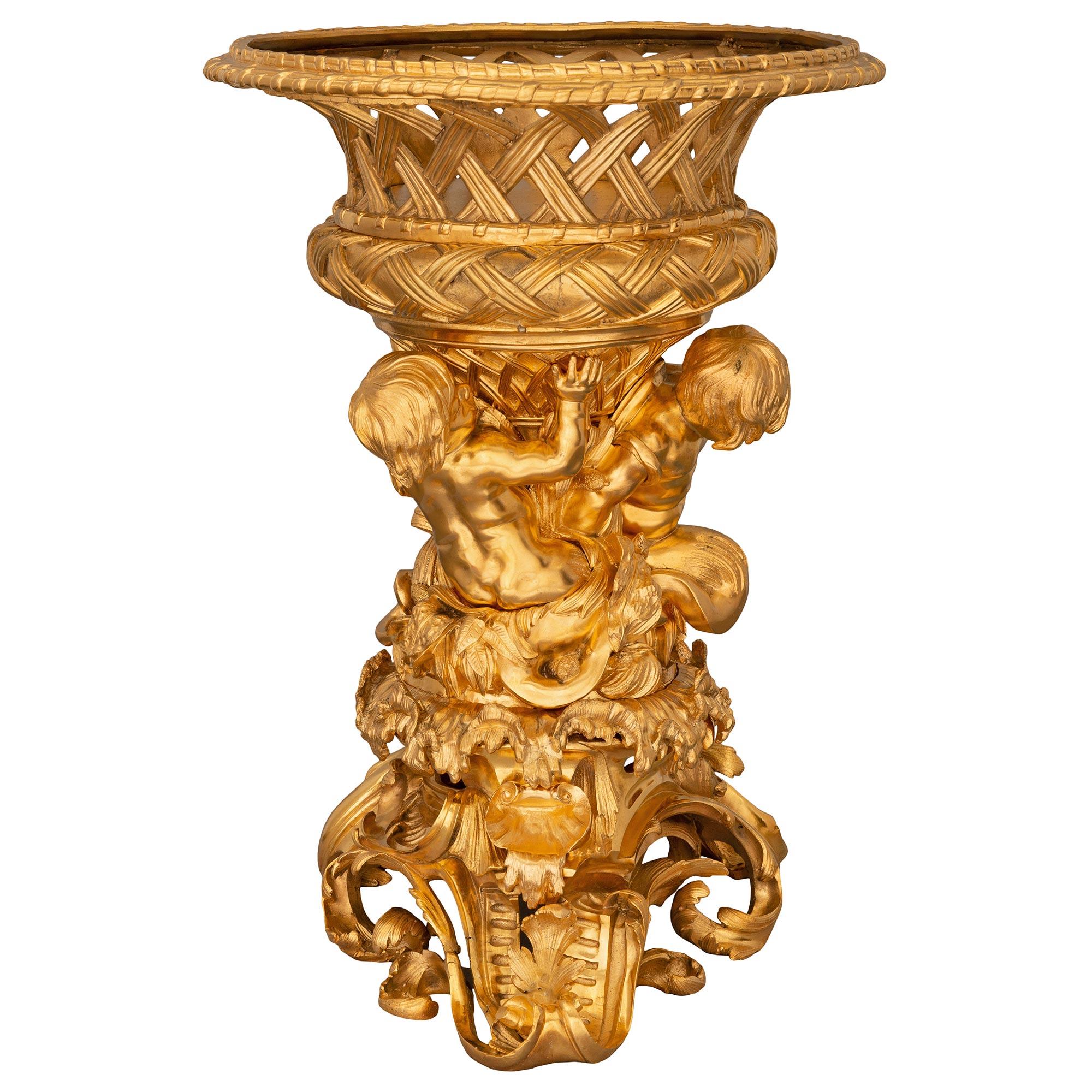 French 19th Century Louis XVI St. Ormolu Centerpiece Attributed to Henry Dasson For Sale 2