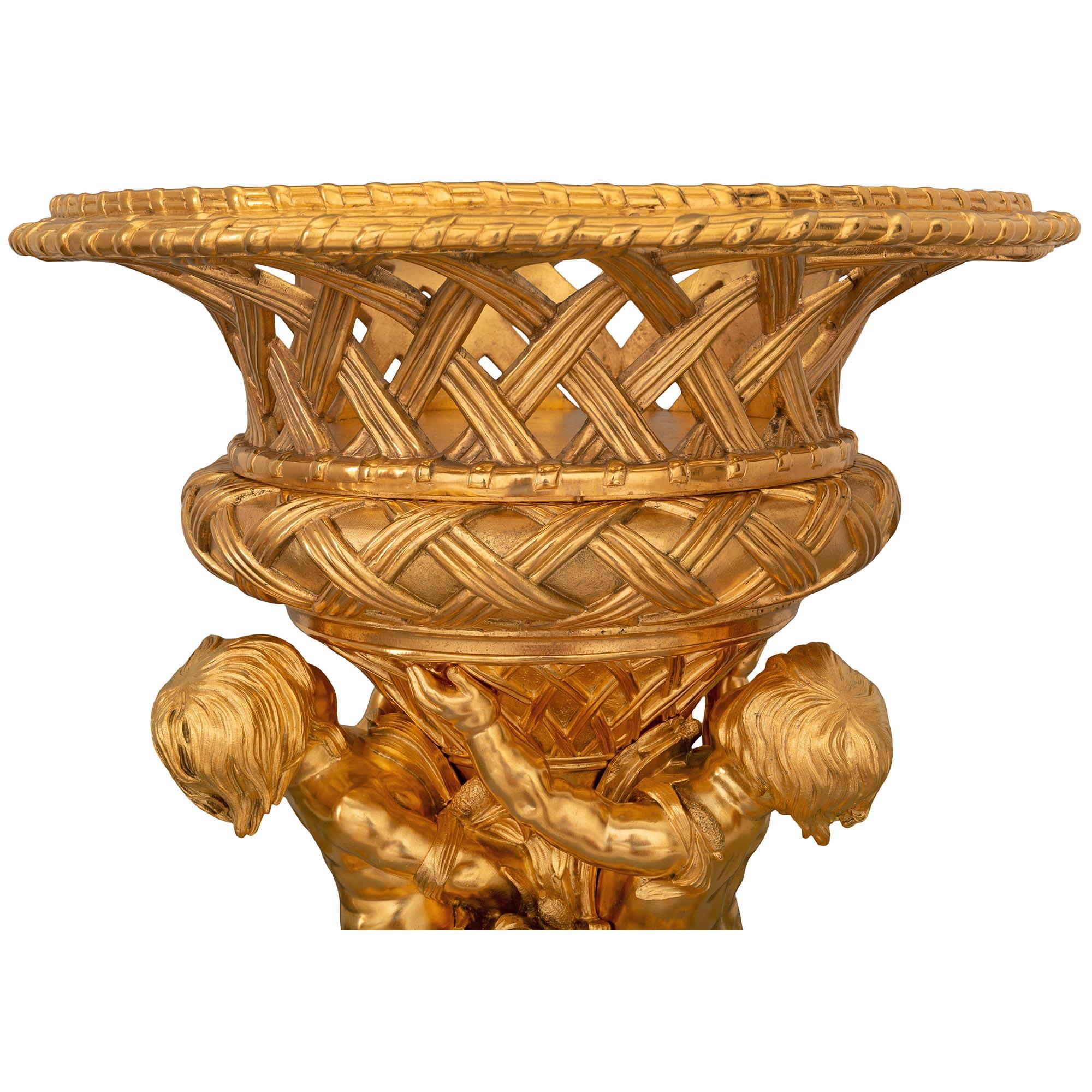 French 19th Century Louis XVI St. Ormolu Centerpiece Attributed to Henry Dasson For Sale 3