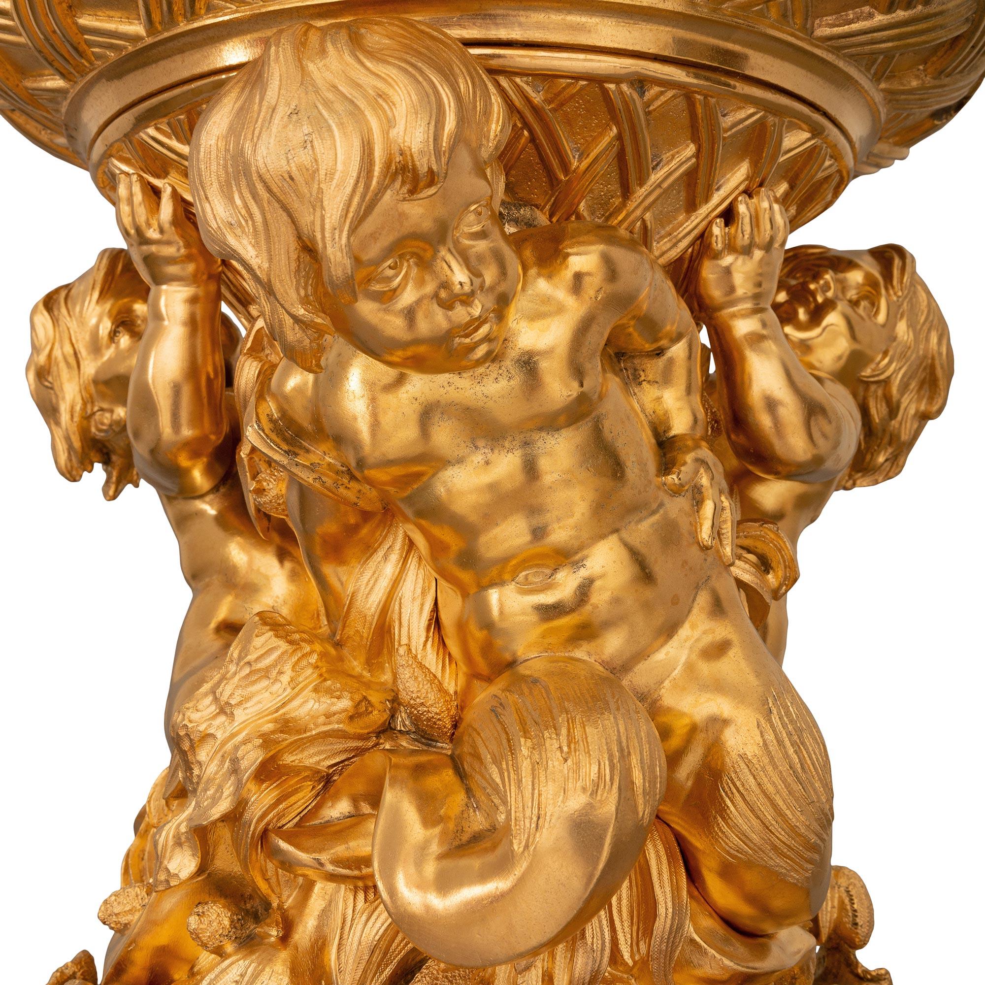 French 19th Century Louis XVI St. Ormolu Centerpiece Attributed to Henry Dasson For Sale 4