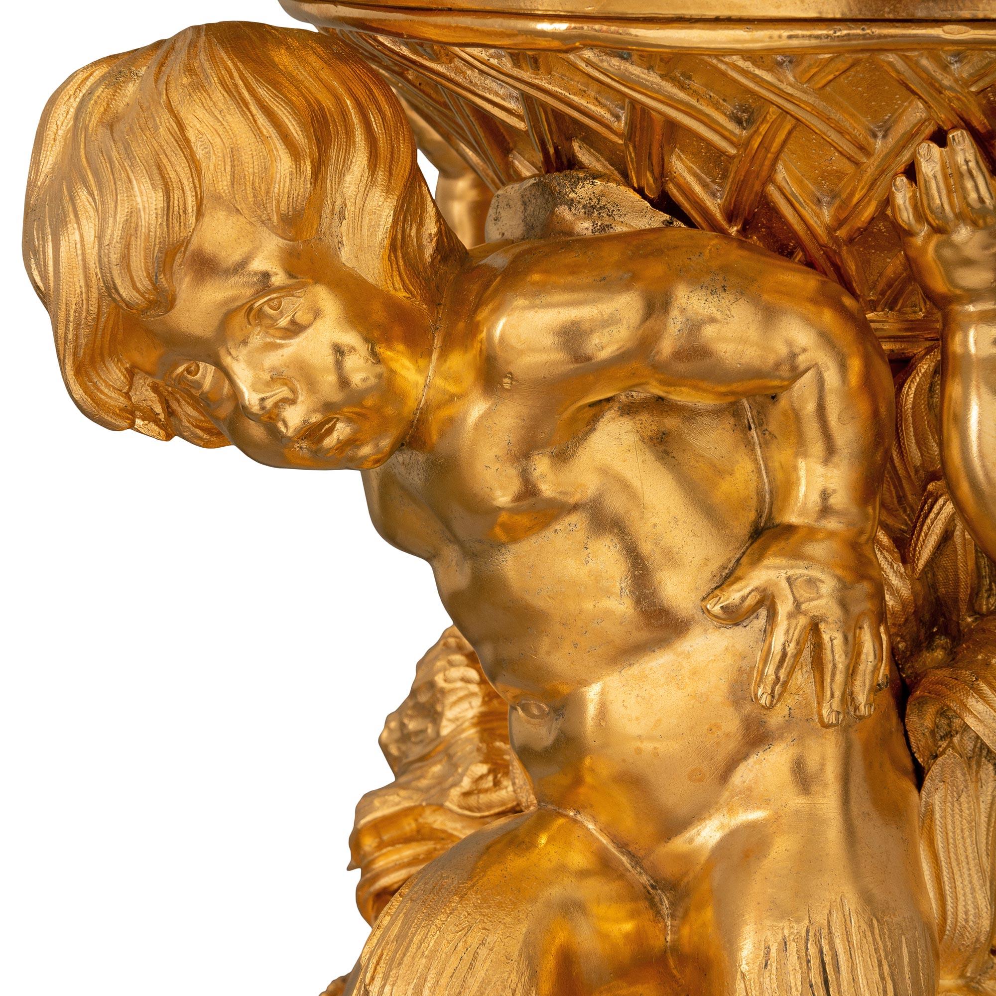 French 19th Century Louis XVI St. Ormolu Centerpiece Attributed to Henry Dasson For Sale 5