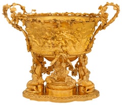 Centre de table en bronze doré Louis XVI du XIXe siècle