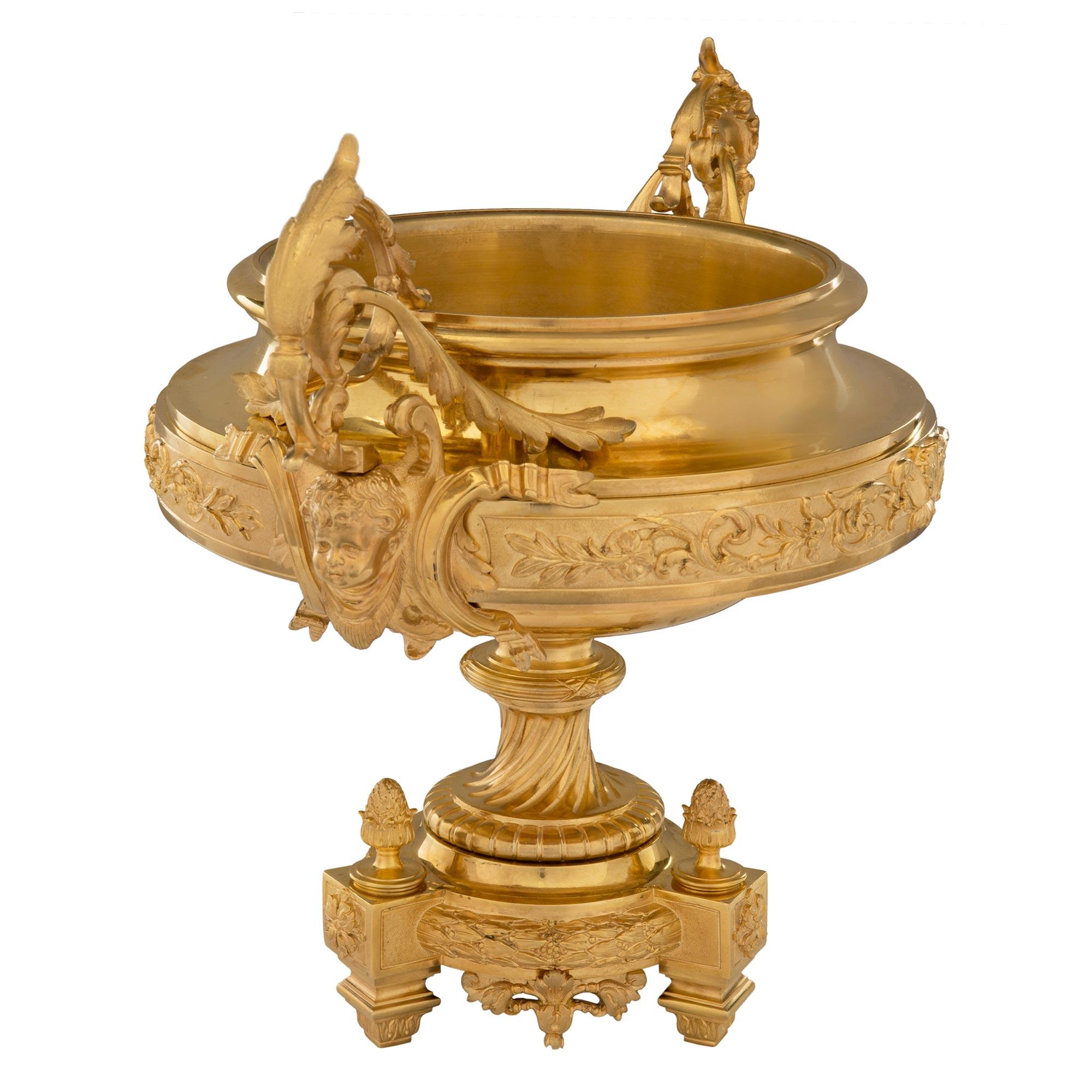 French 19th Century Louis XVI Style Ormolu Centerpiece In Excellent Condition In West Palm Beach, FL