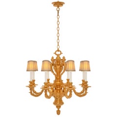 Lustre français du XIXe siècle en ormolu de style Louis XVI