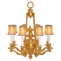 Antique French 19th Century Louis XVI St. Ormolu Chandelier