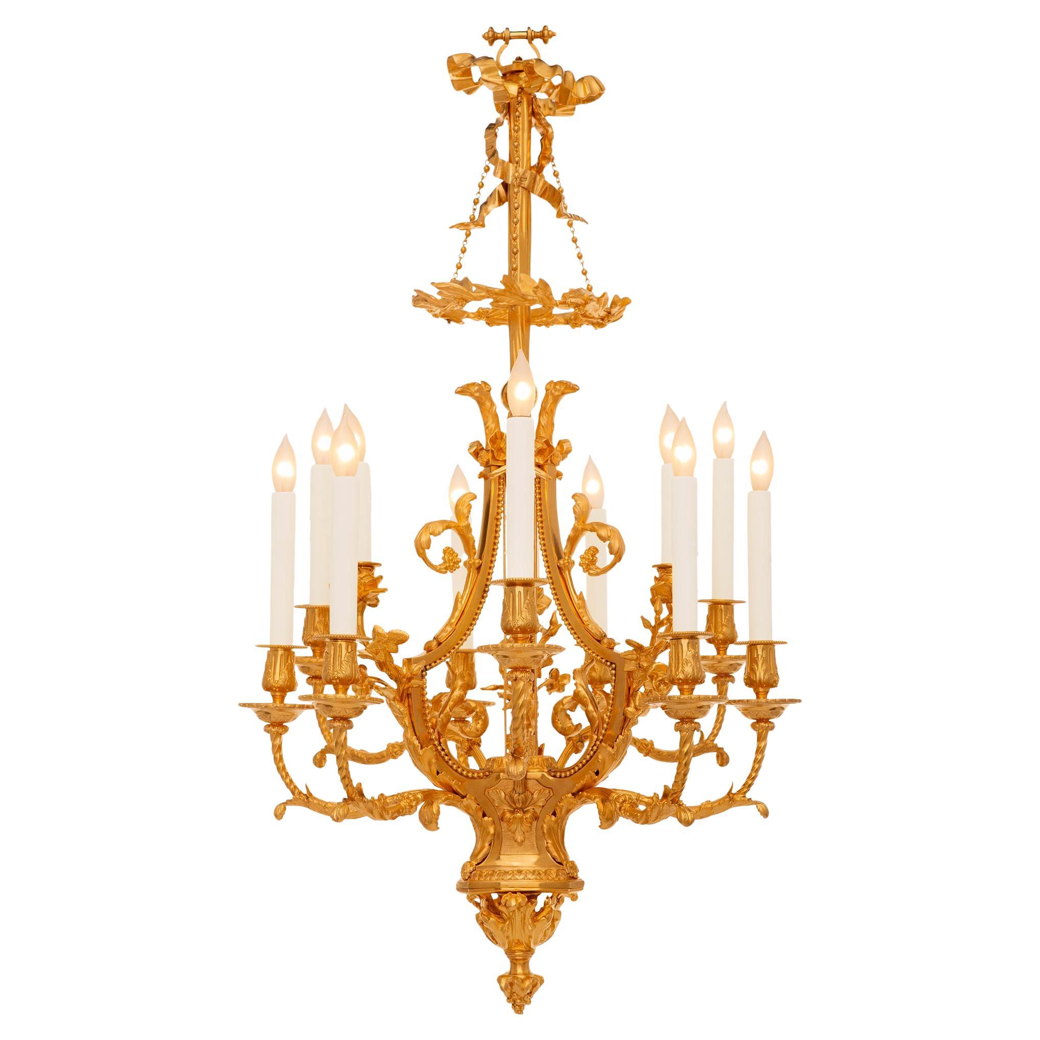Französisch 19. Jahrhundert Louis XVI st. Ormolu-Kronleuchter