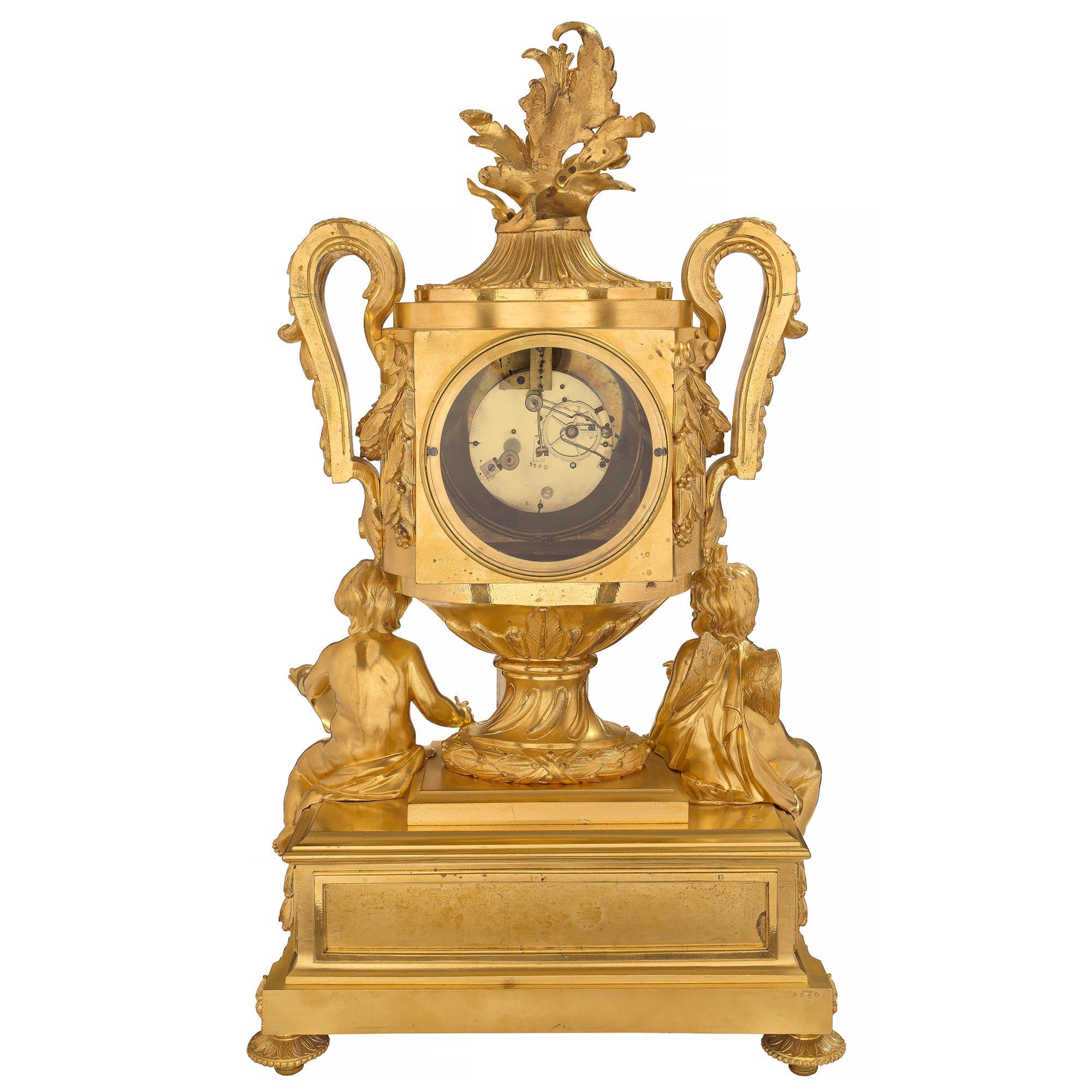 French 19th Century Louis XVI St. Ormolu Clock Signed Cheuret À Marseilles For Sale 6