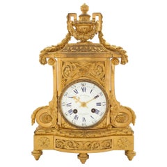 French 19th Century Louis XVI St. Ormolu Clock Signed F. Barbedienne
