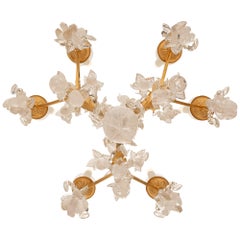 French 19th Century Louis XVI St. Ormolu, Crystal And Rock Crystal Chandelier