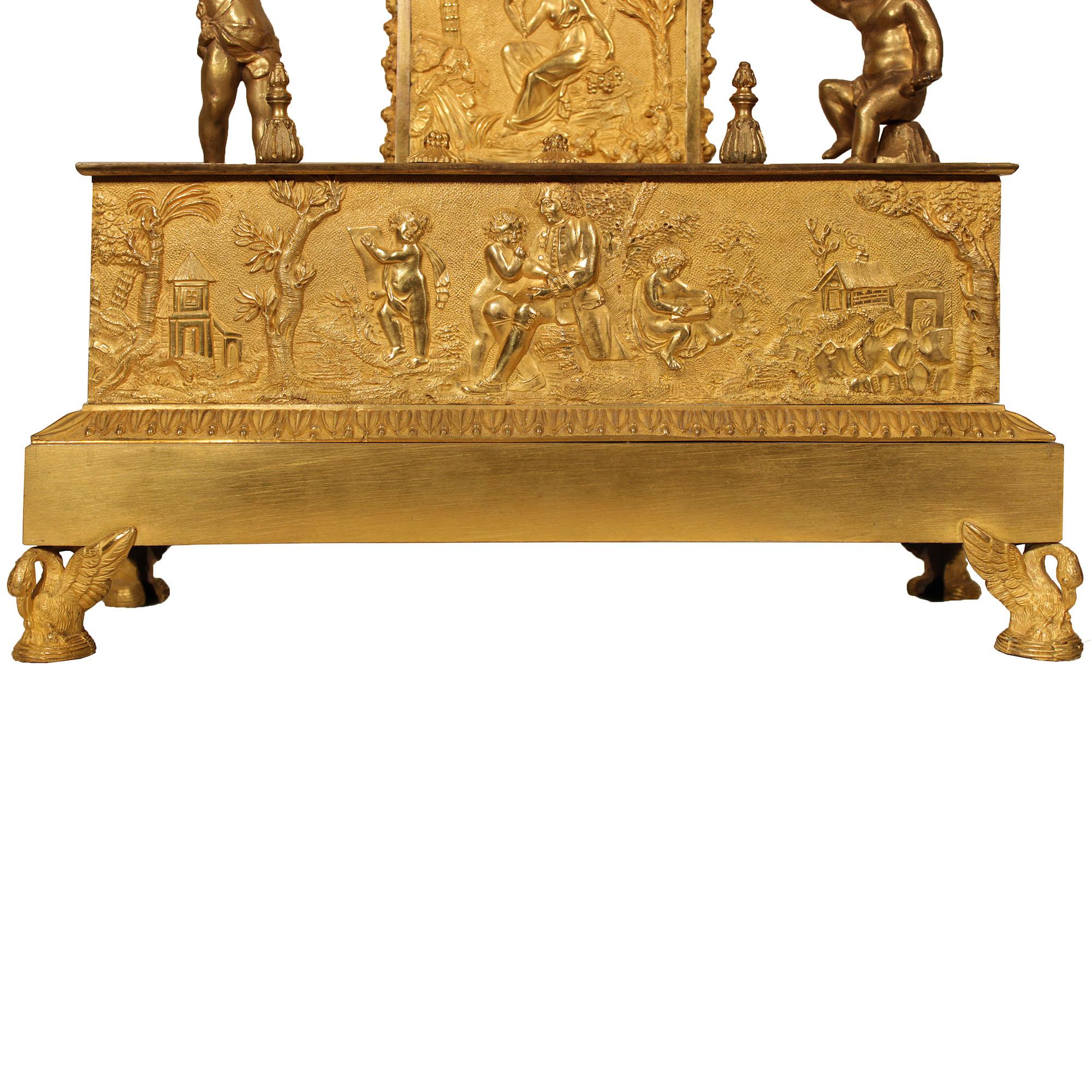 French 19th Century Louis XVI St. Ormolu Mantel Clock For Sale 1