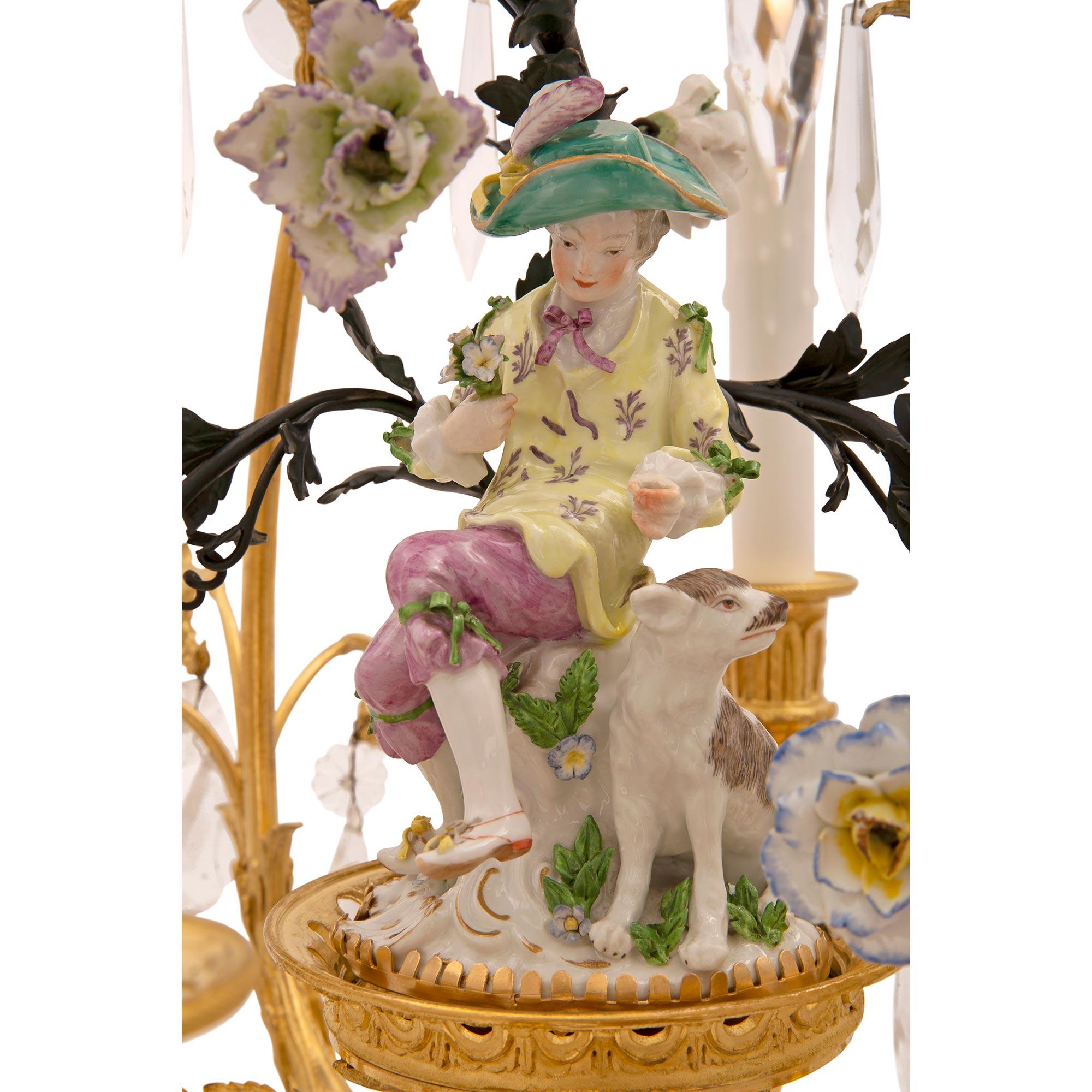 meissen porcelain chandelier