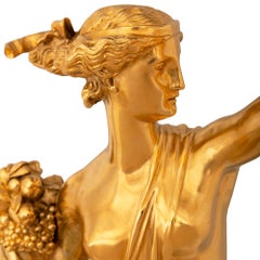 French 19th Century Louis XVI St. Ormolu, Patinated Bronze, And Marble Statue