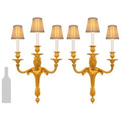 French 19th century Louis XVI st. Ormolu sconces