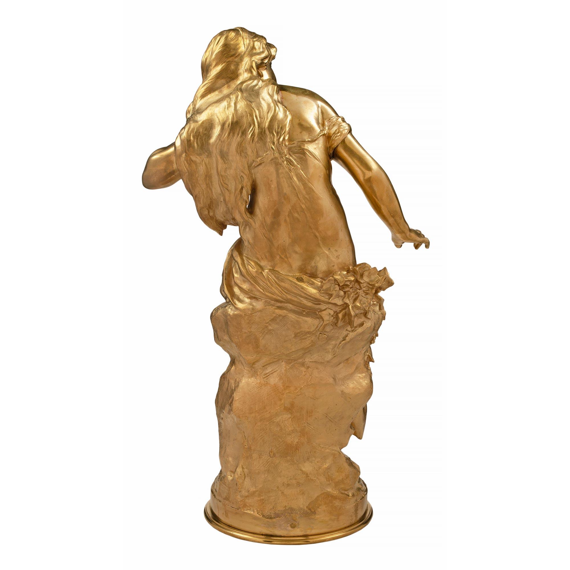 Statua di dama in ormolu Luigi XVI del XIX secolo di Moreau In condizioni buone in vendita a West Palm Beach, FL