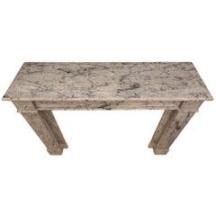 French 19th Century Louis XVI St. Paloma Marble Fireplace Mantel