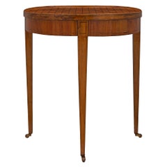 French 19th Century Louis XVI St. Parquetry Flip Top Table