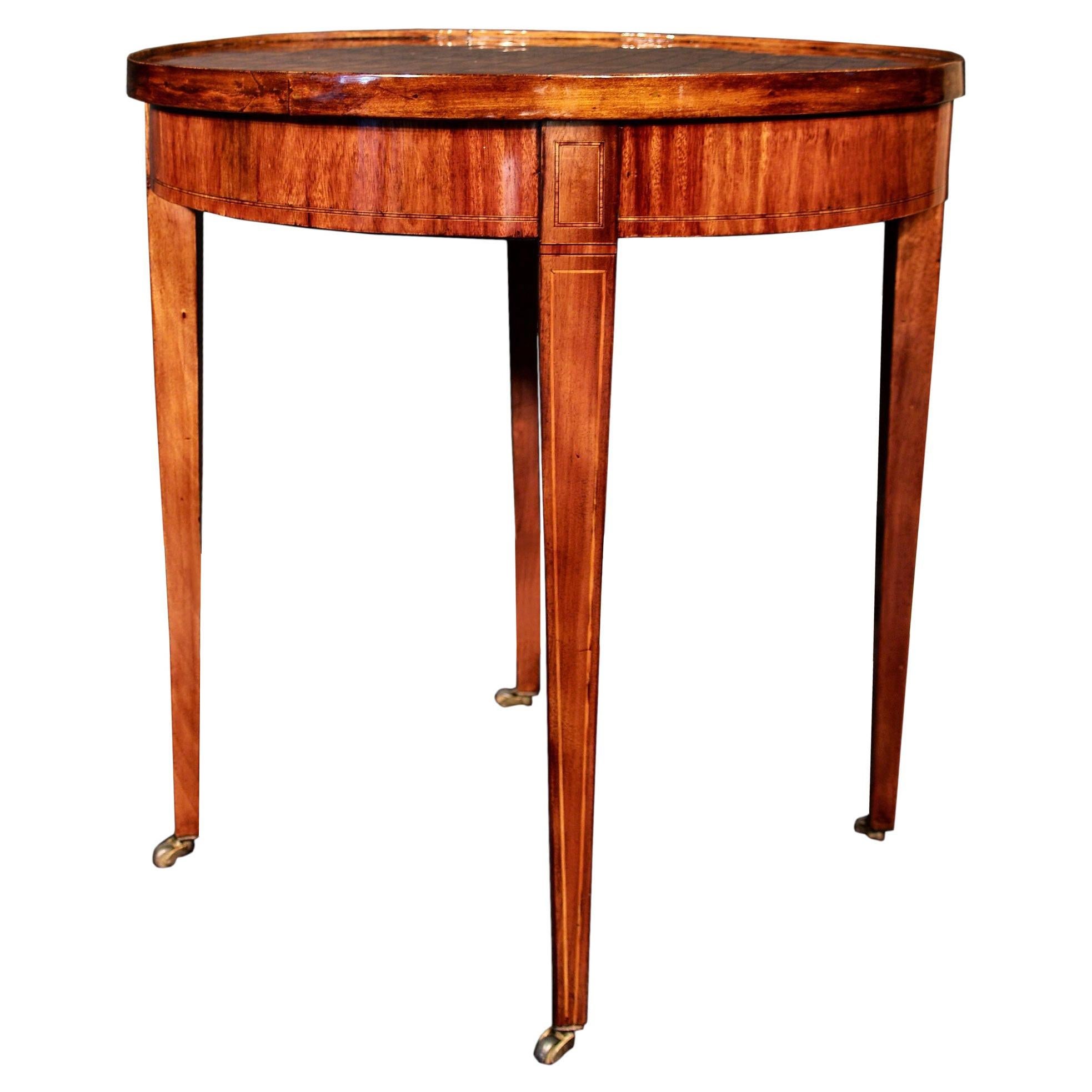 French 19th Century Louis XVI St. Parquetry Flip Top Table For Sale