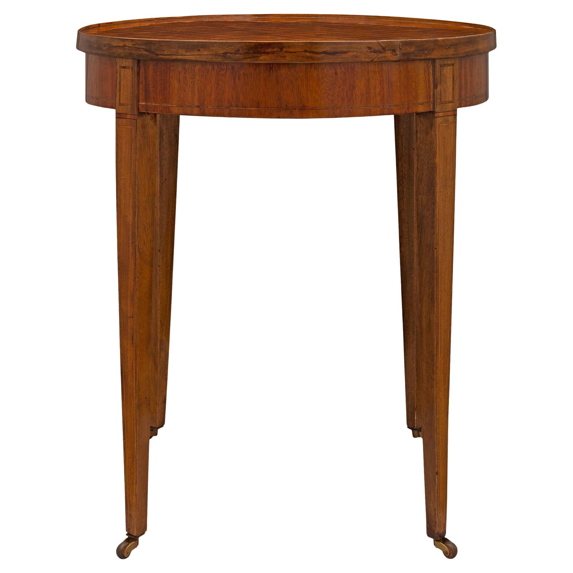 French 19th Century Louis XVI St. Parquetry Flip Top Table