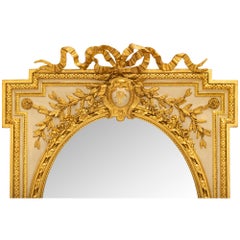 French 19th Century Louis XVI St. Patinated And Giltwood Mirror