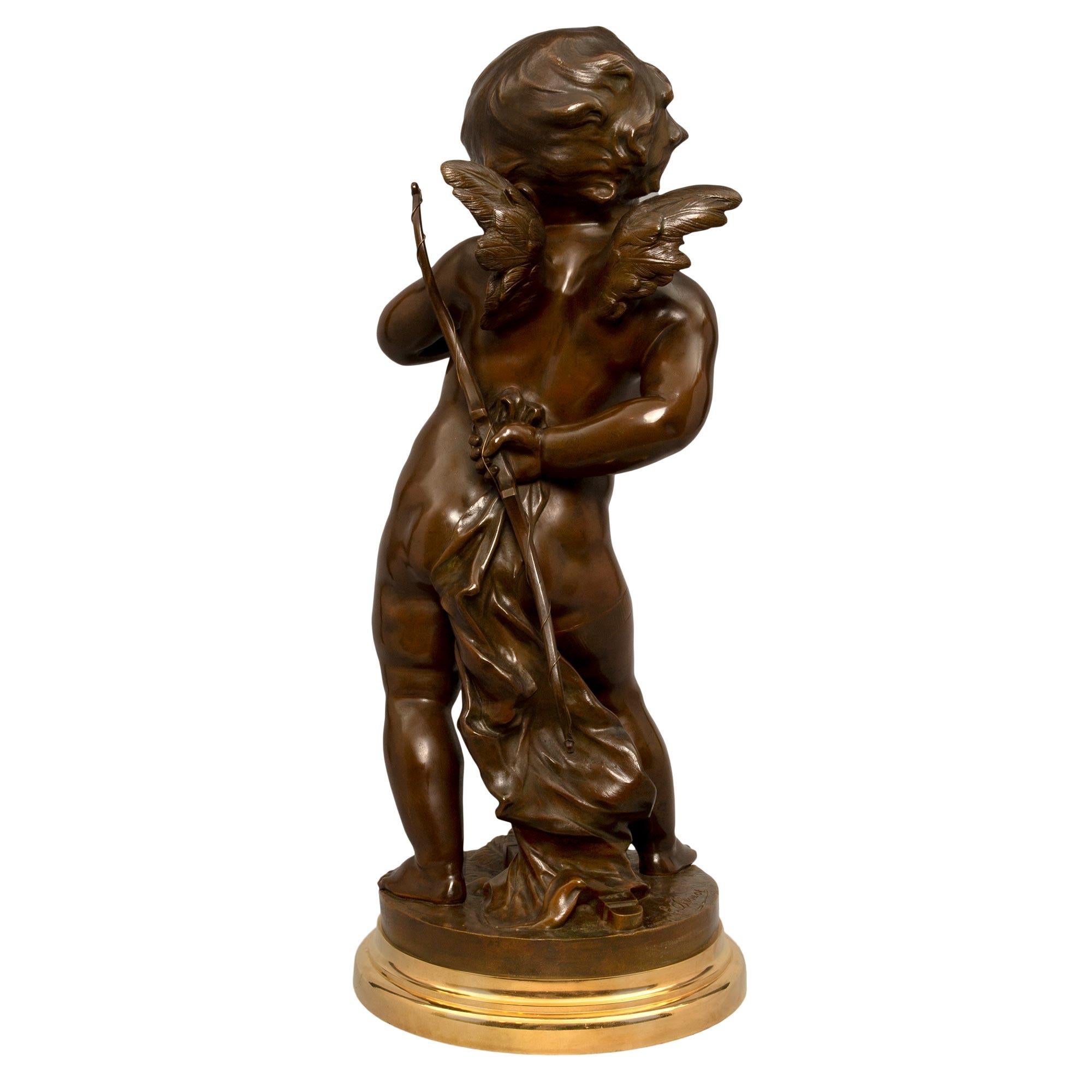 Patinierte Bronze- und Goldbronze-Statue, Louis-XVI.-Stil, 19. Jahrhundert (Französisch) im Angebot