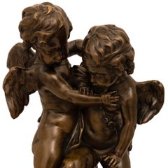 French 19th Century Louis XVI St. Patinated Bronze, Ormolu, & Marble