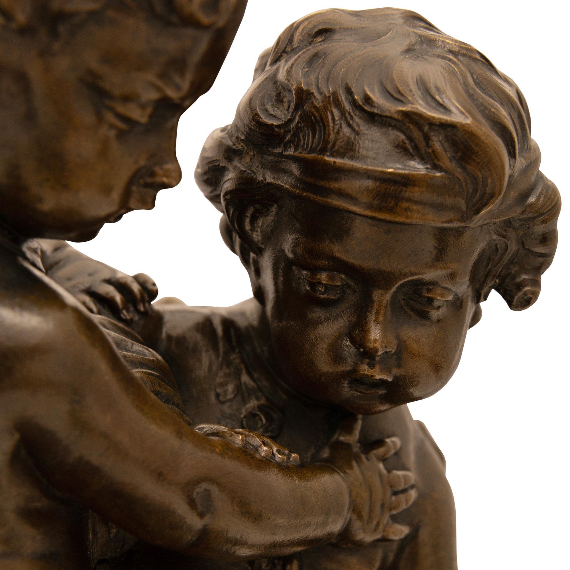 Französisch 19. Jahrhundert Louis XVI St. Patinierte Bronze, Ormolu, & Marmor im Angebot 2
