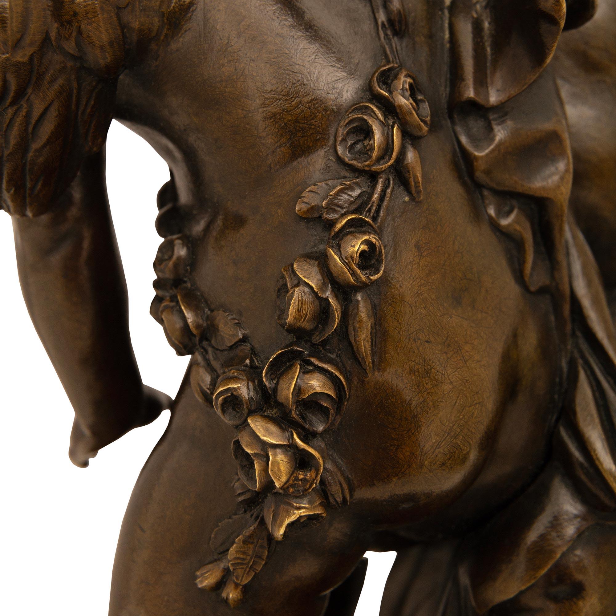 Französisch 19. Jahrhundert Louis XVI St. Patinierte Bronze, Ormolu, & Marmor im Angebot 4