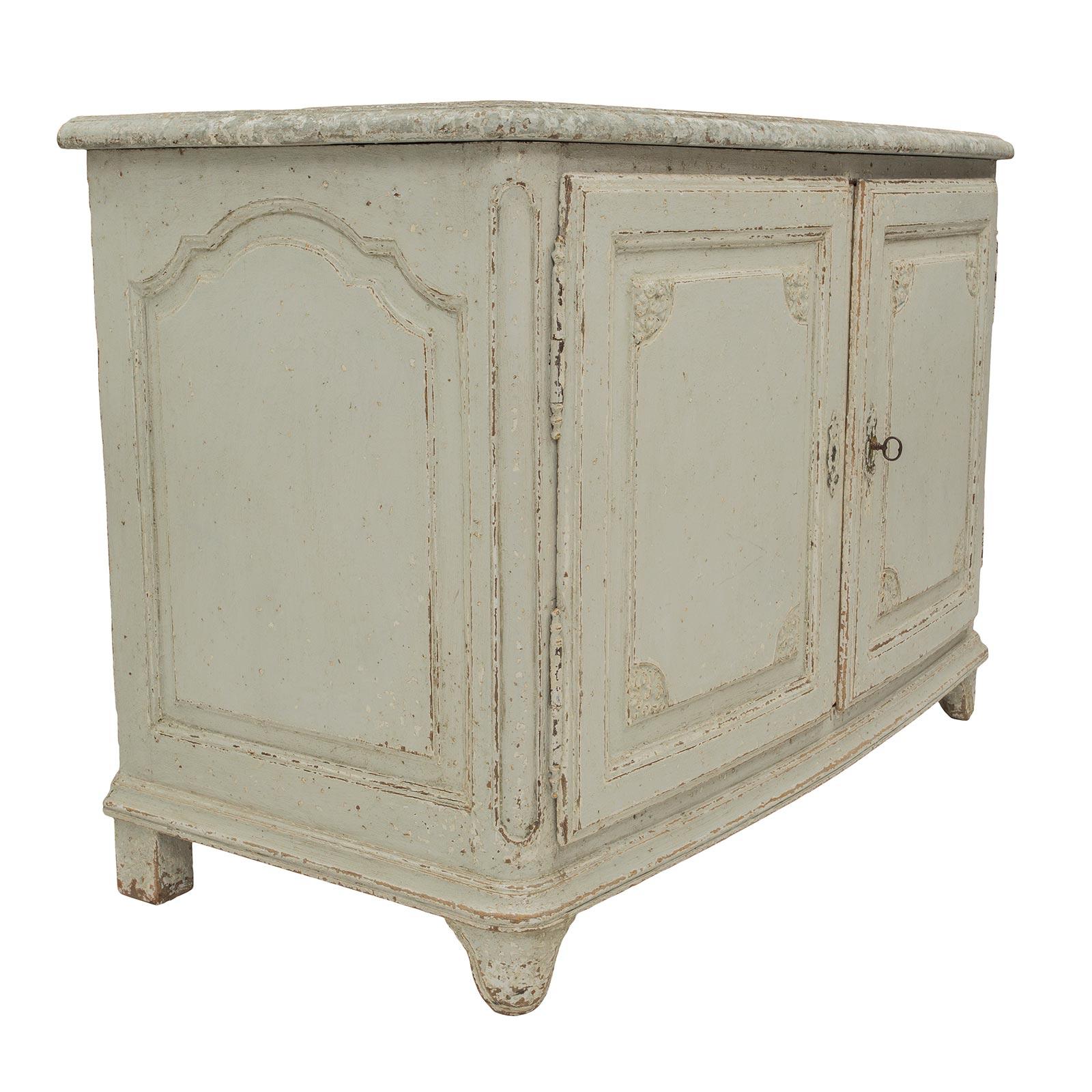 French 19th Century Louis XVI St. Patinated Buffet Chest In Good Condition For Sale In West Palm Beach, FL