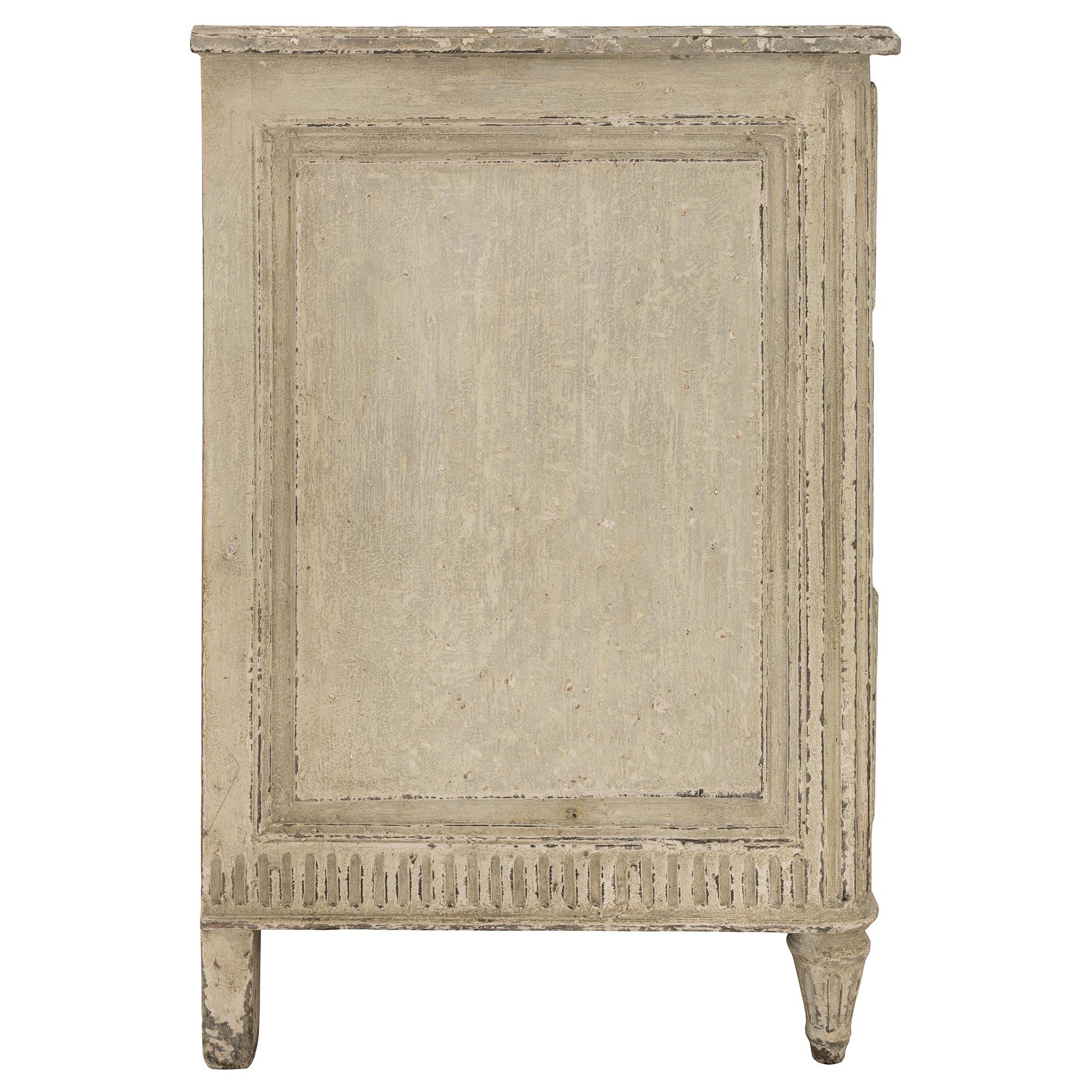 French 19th Century Louis XVI St. Patinated Commode For Sale 1