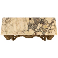 French 19th Century Louis XVI St. Patinated Wood And Marble Console
