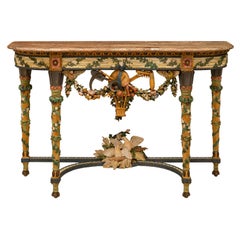 French 19th Century Louis XVI St. Patinated Wood and Marble Console