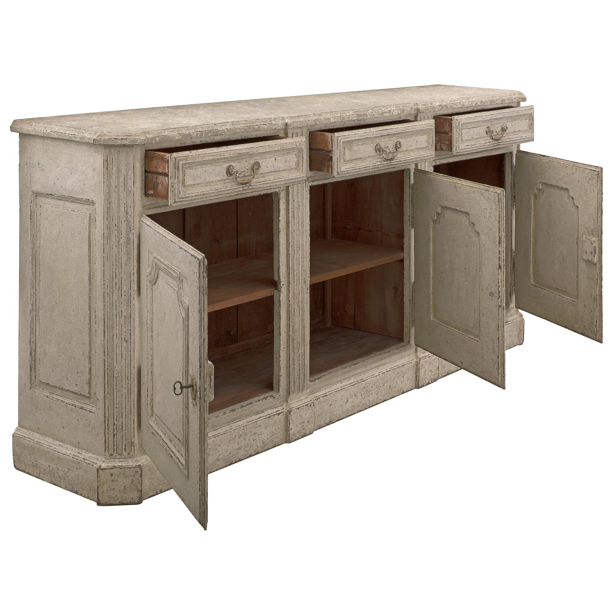 French 19th Century Louis XVI St. Patinated Wood Buffet For Sale 1