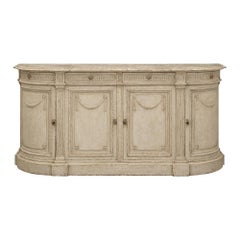 Buffet francese del XIX secolo in legno patinato stile Luigi XVI