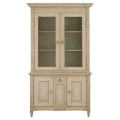 French 19th Century Louis XVI St. Patinated Wood Cabinet Vitrine