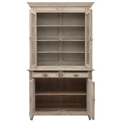 French 19th Century Louis XVI St. Patinated Wood Cabinet Vitrine