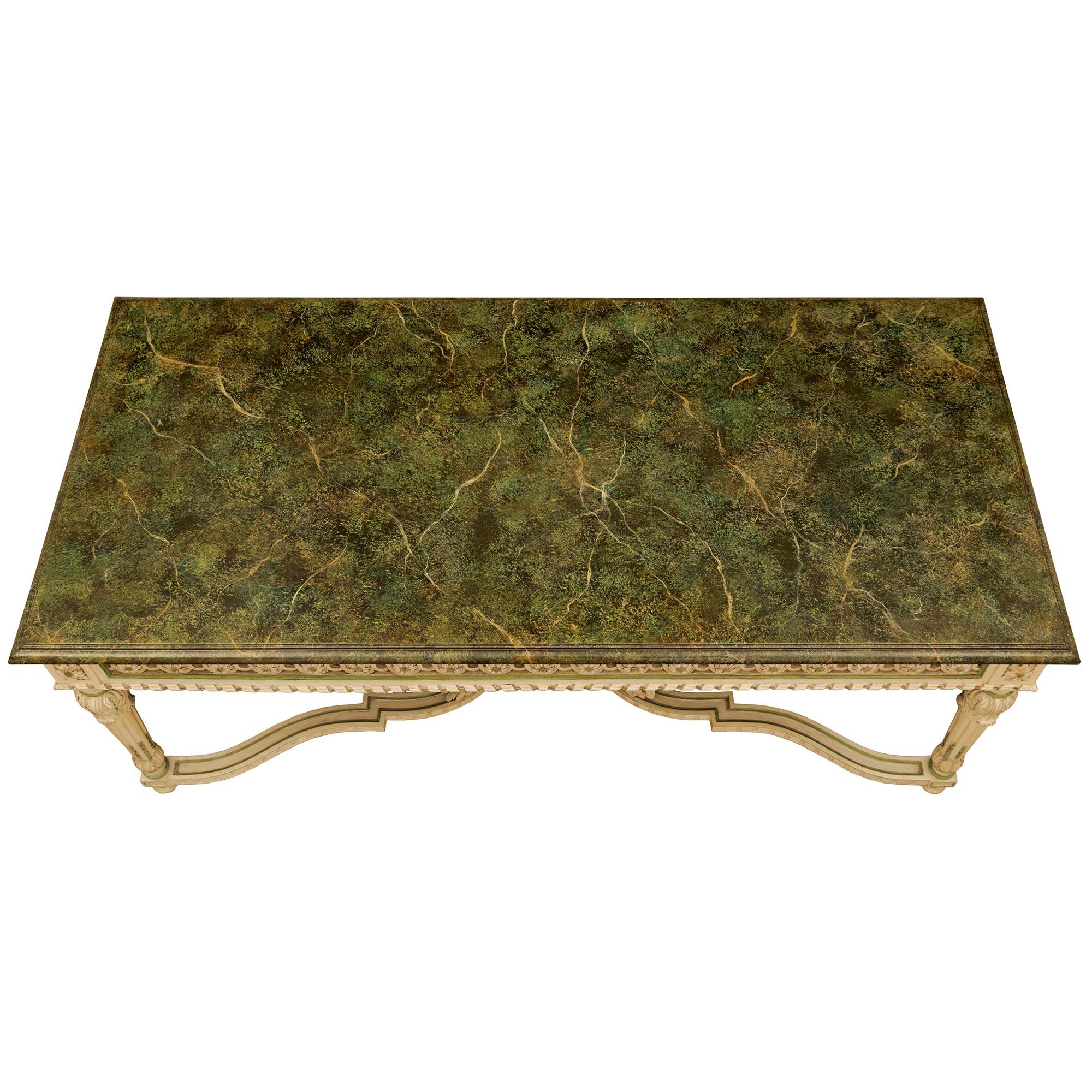 French 19th Century Louis XVI St. Patinated Wood Center Table For Sale 7