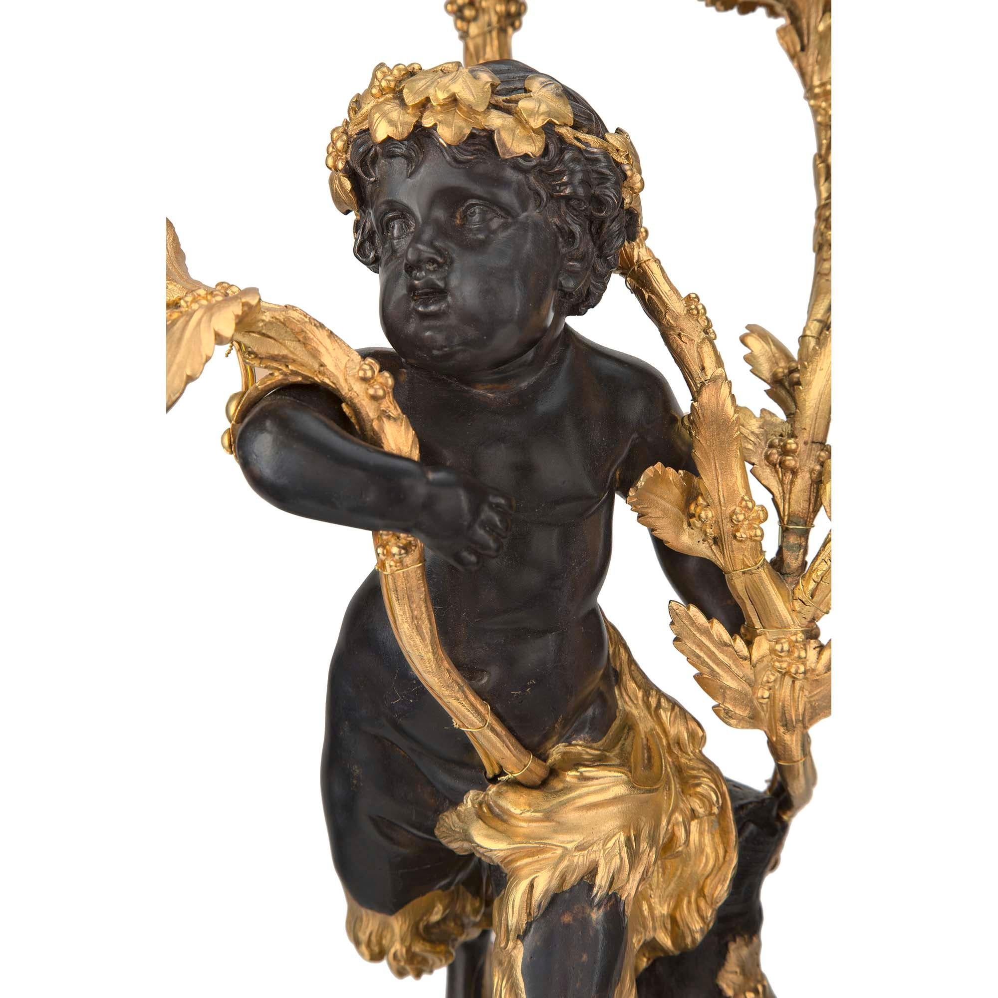 French 19th Century Louis XVI St. Rouge Griotte Marble, Bronze, and Ormolu Lamps For Sale 6