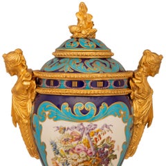 French 19th Century Louis XVI St. Sévres Porcelain And Ormolu Annular Clock