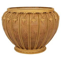 Französisch 19. Jahrhundert Louis XVI st. Sèvres Porzellan und Ormolu Vase / Pflanzer