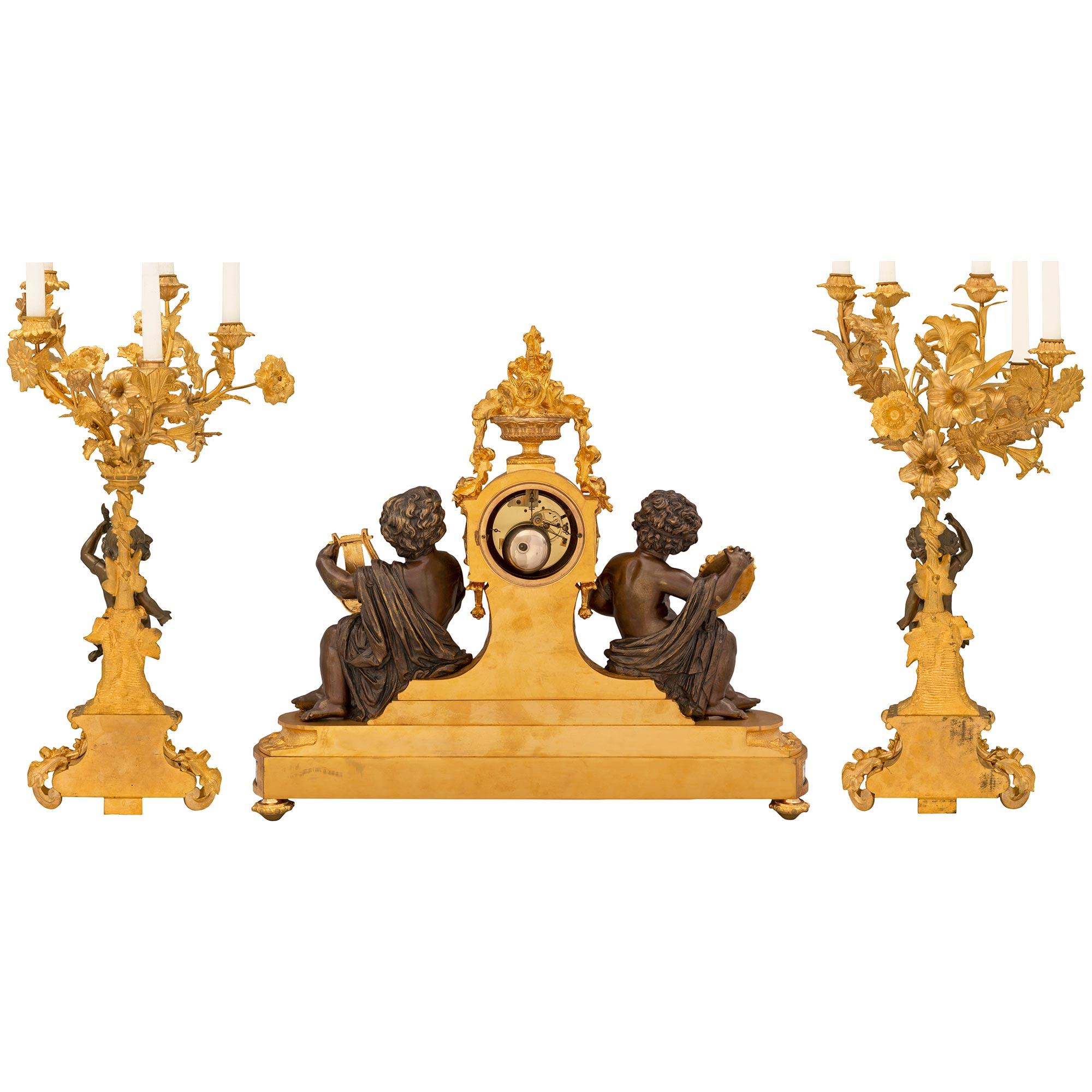 French 19th century Louis XVI st. Sévres Porcelain, patinated Bronze and Ormolu For Sale 13